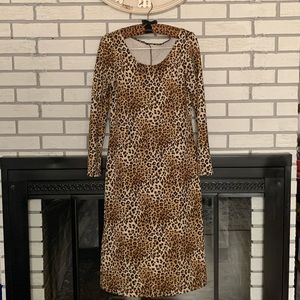 Cheetah print layering dress